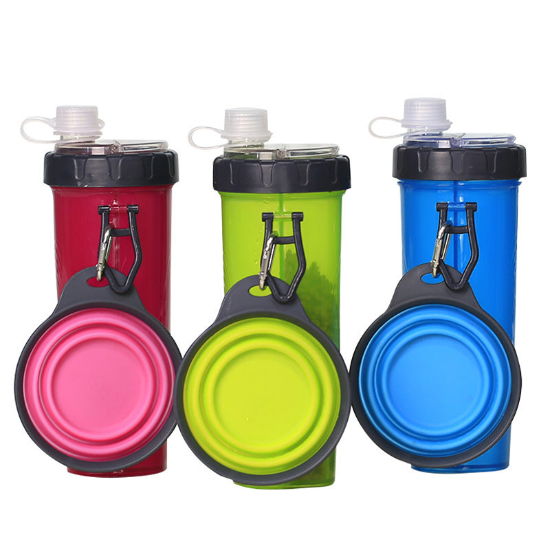 Transparent Bottle & Folding Dog Bowl