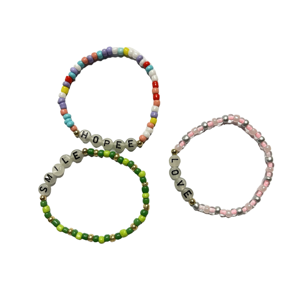 Glow-in-the-dark Alphabet Beaded Bracelet