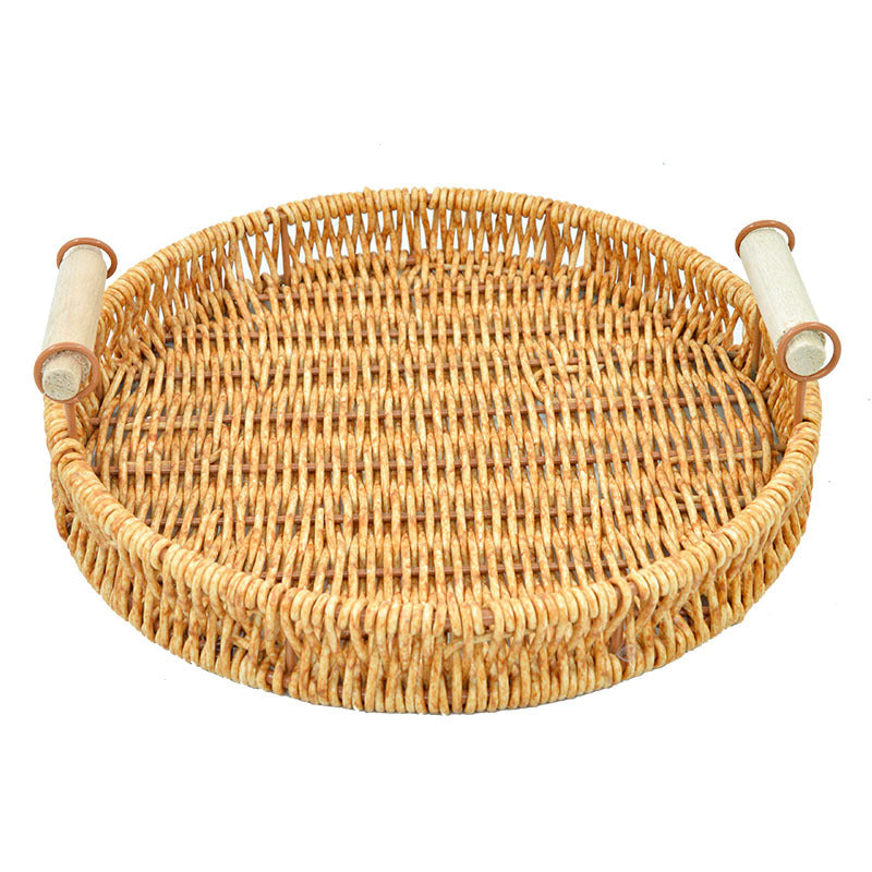 Custom Logo Rattan Tray Decorative Tray