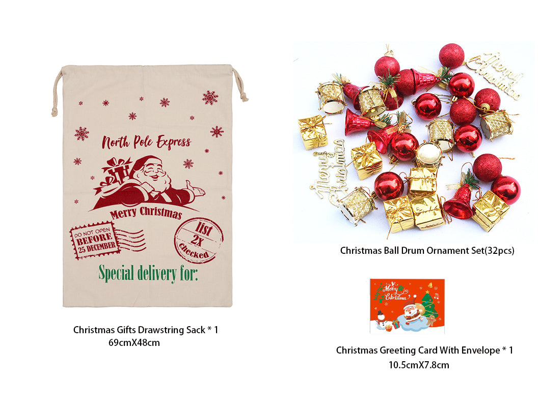 Christmas Ball Drum Ornament Gift Set