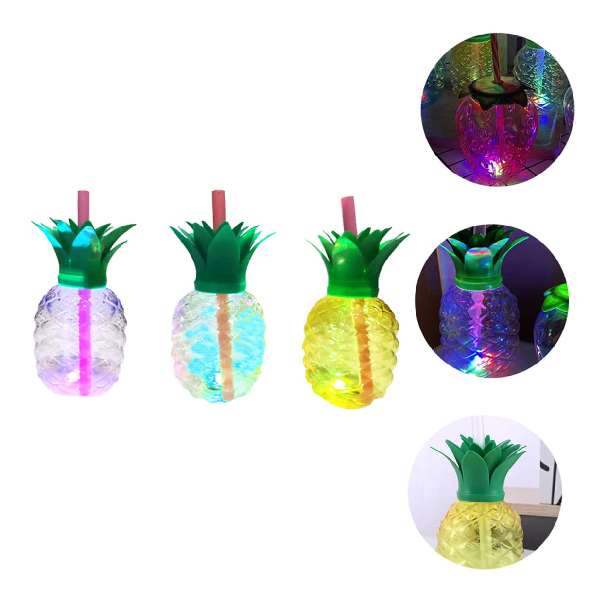 500ml Pineapple Plastic Led Drinking Cup