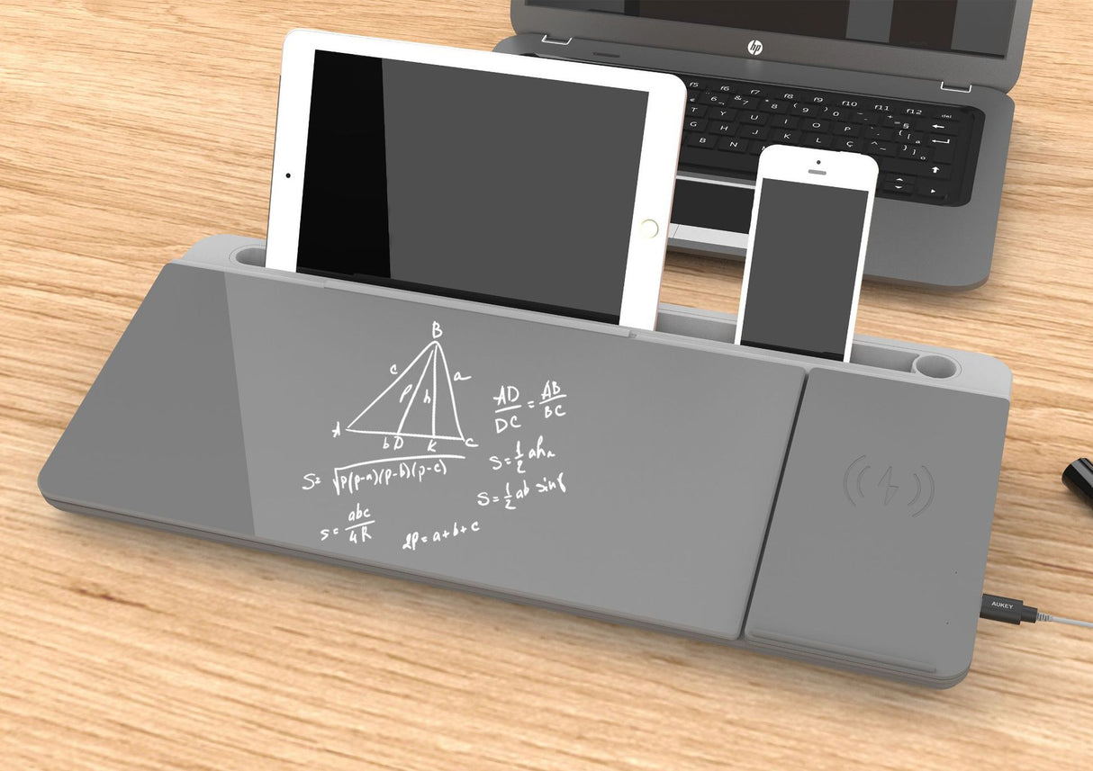 Desktop White Board With Wireless Charger