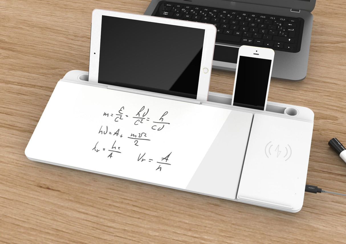 Desktop White Board With Wireless Charger