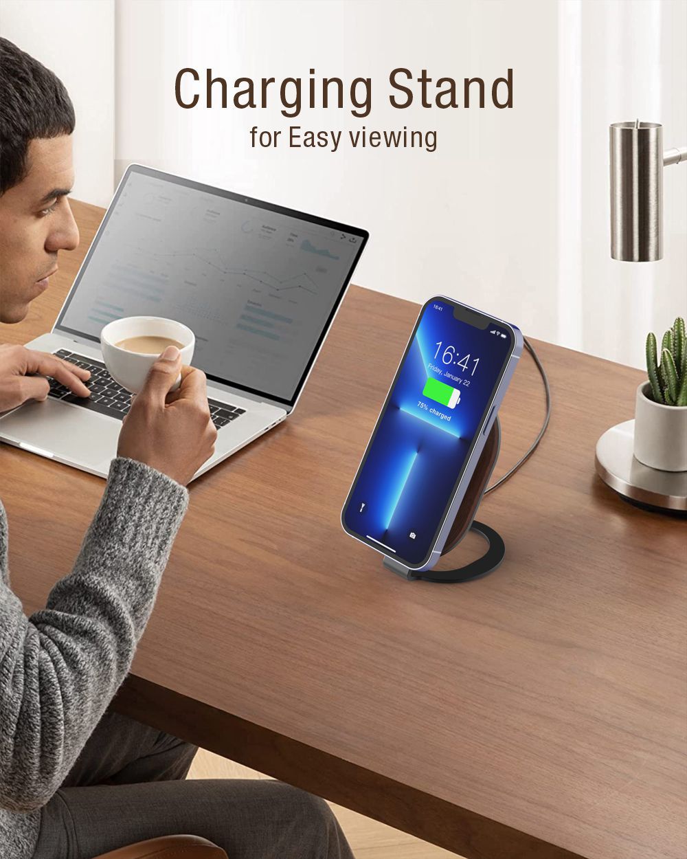 Wirelss Bamboo Charging Station