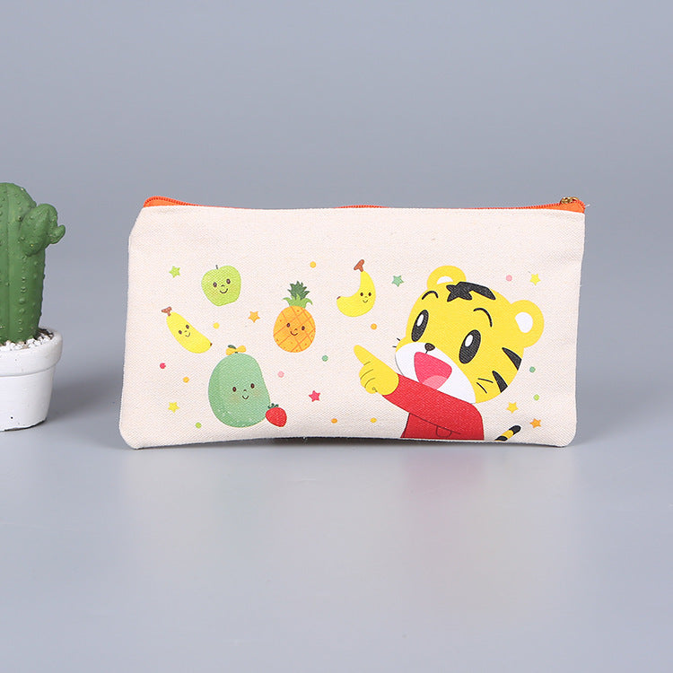 Creative Canvas Zipper Pencil Case