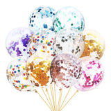 12 Inch Clear Balloons With Confetti Insi