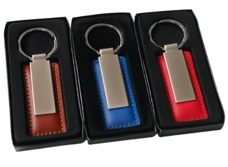 Zinc Alloy With Leather Keychain