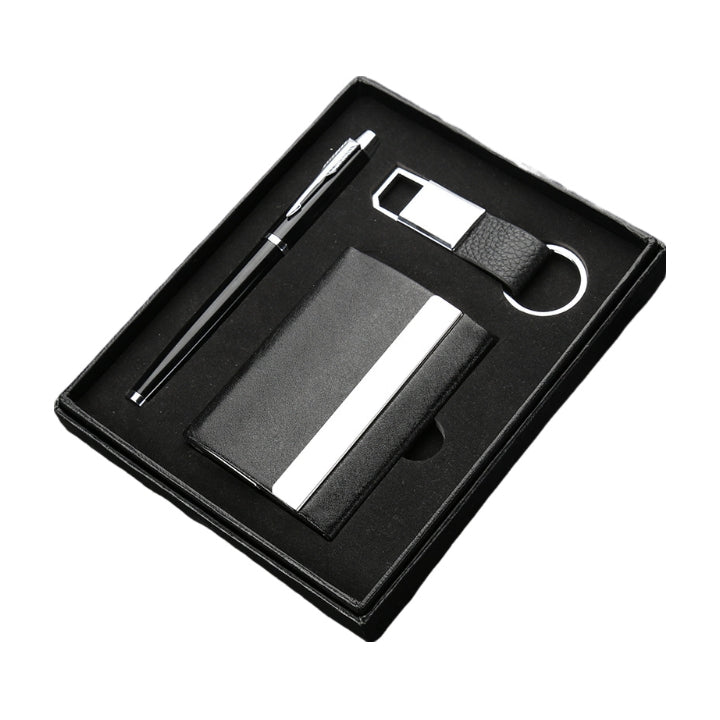 Business Card Case Keychain Pen Set