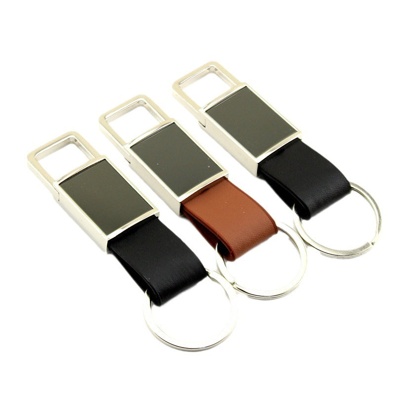 Metal Leather Keychain