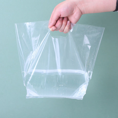 Clear Merchandise Bag With Die Cut Handle