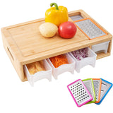 Bamboo Cutting Board With Containers