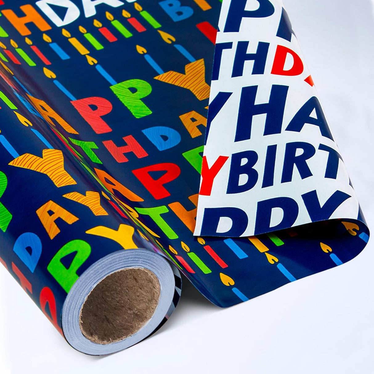 Reversible Birthday Wrapping Paper Roll