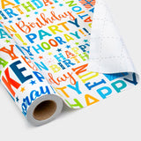 Reversible Birthday Wrapping Paper Roll