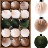 Christmas Ornament Velvet Balls Set