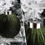 Christmas Ornament Velvet Balls Set