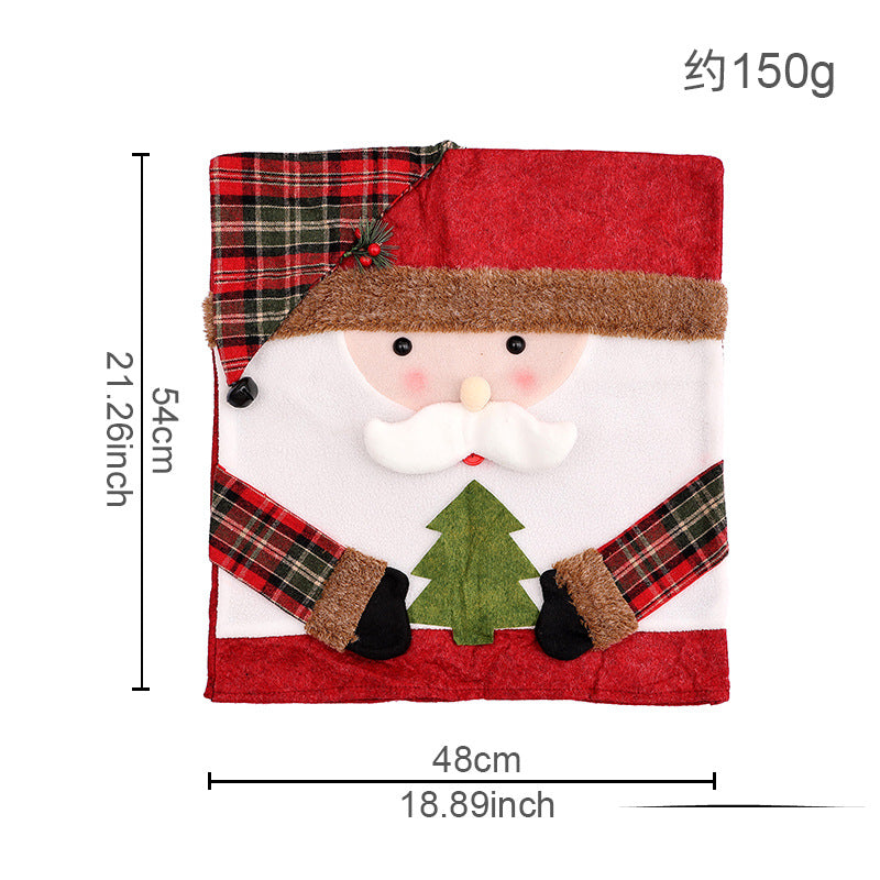 Christmas Chair Back Cover Santa Claus