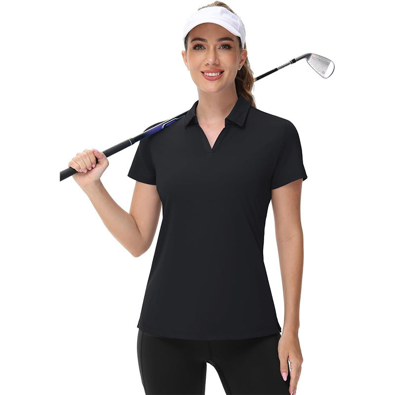 V Neck Polo Shirt For Woman