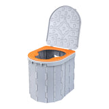 Portable Folding Toilet With Lid