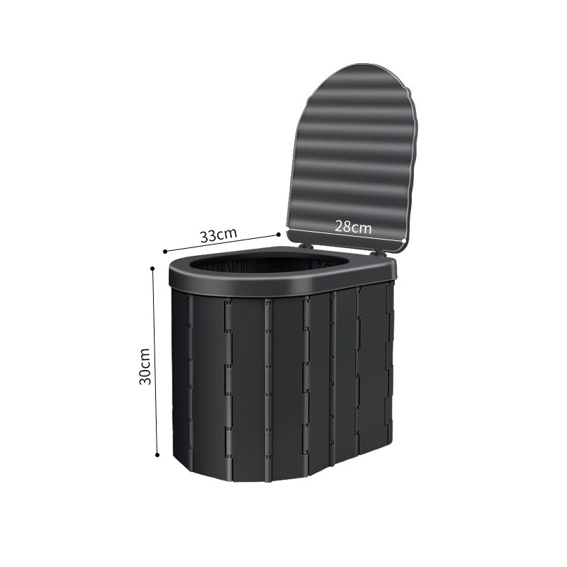 Portable Folding Toilet With Lid