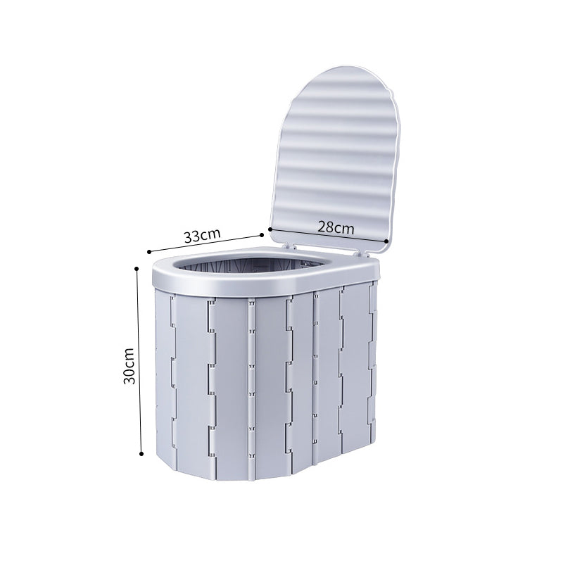 Portable Folding Toilet With Lid