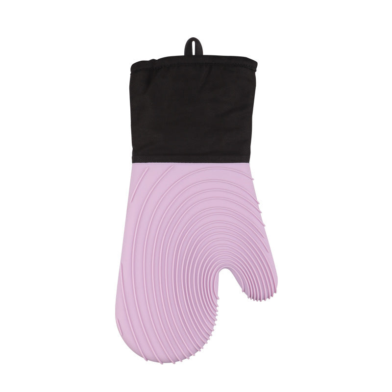 Ribbed Soft Silicone Oven Mitt