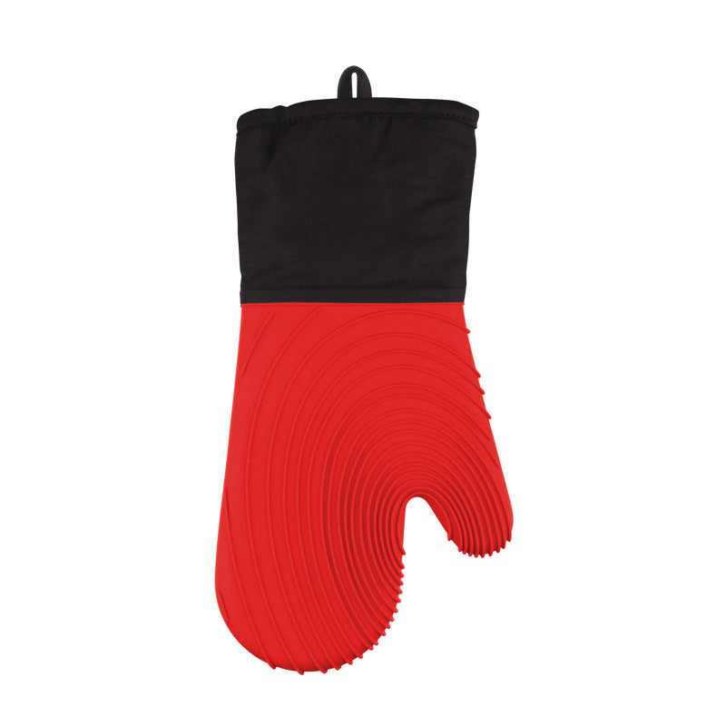 Ribbed Soft Silicone Oven Mitt