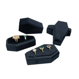 Velvet Coffin Ring Box Case Holder