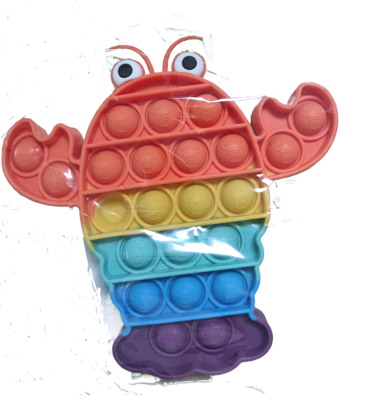 Rainbow Lobster Bubble Pop Fidget Toy