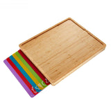 Wood Cutting Board Set With 6 Color-coded