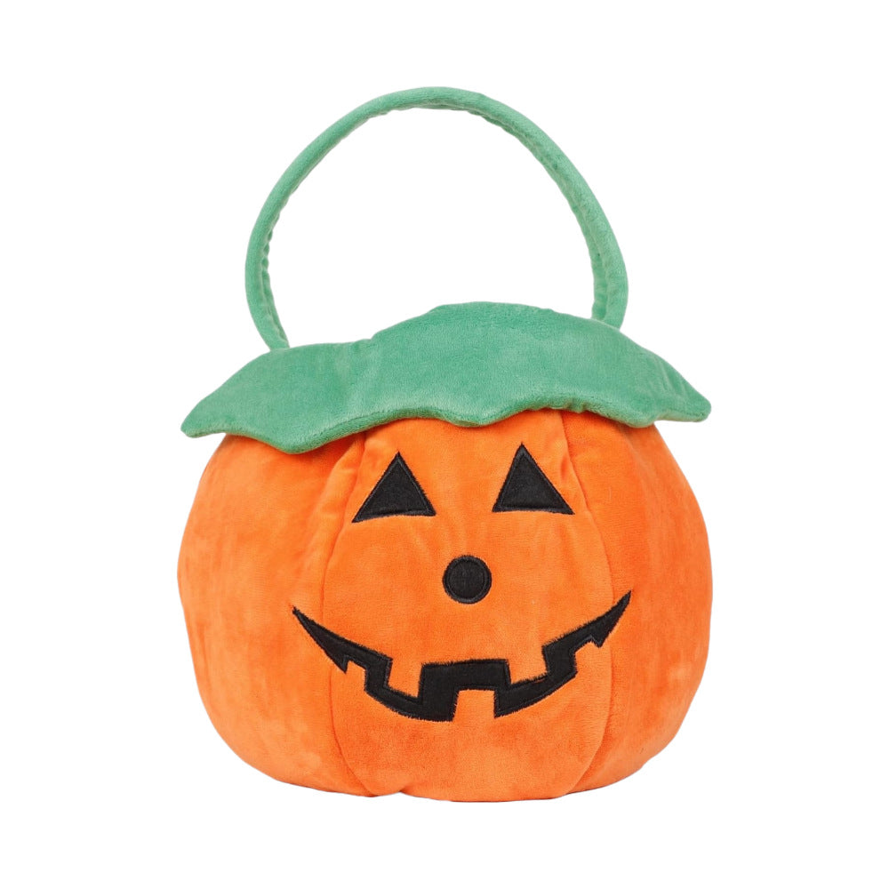 Halloween Pumpkin Plush Tote Bucket