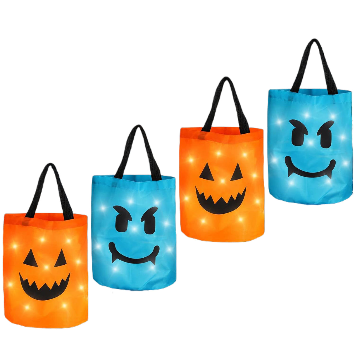 Led Light Halloween Trick Or Treat Bags