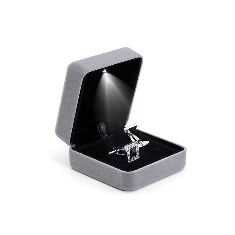 Velvet Metal With Led Jewelry Gift Box